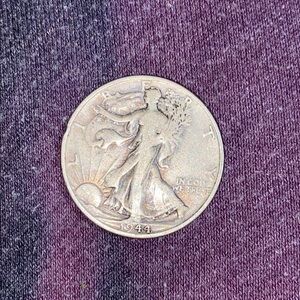 Vintage 1944 Walking Liberty Half Dollar Coin